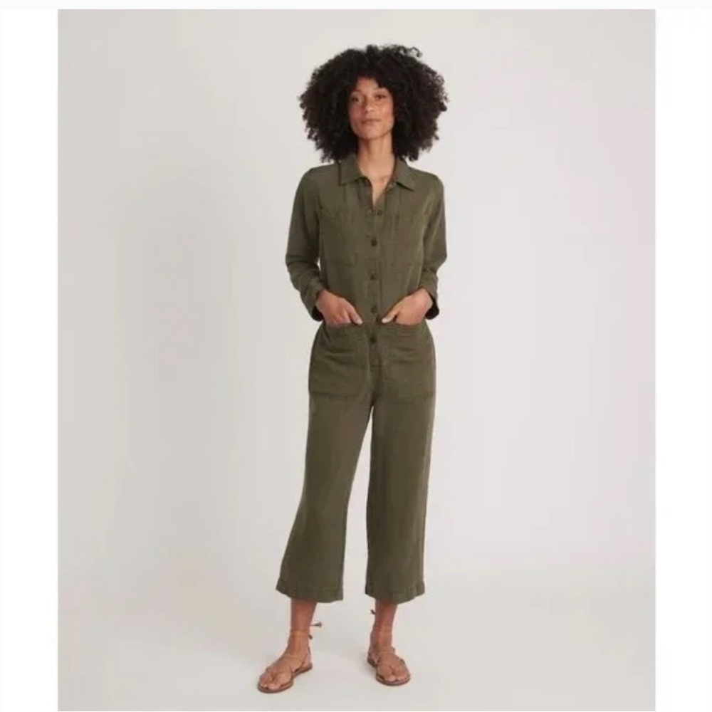 NWT Marine Layer Charlie Utility Jumpsuit in Faded Olive Large